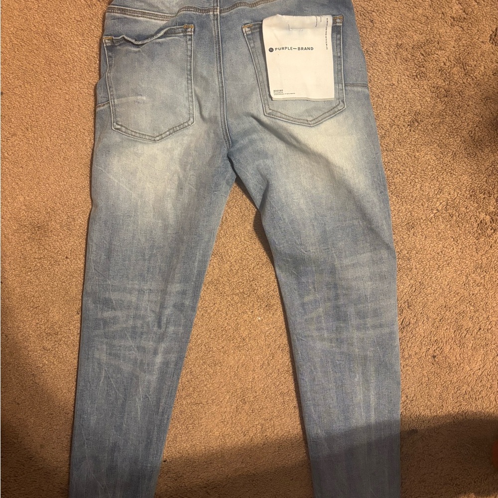 Light Blue Men Jeans Purple Brand